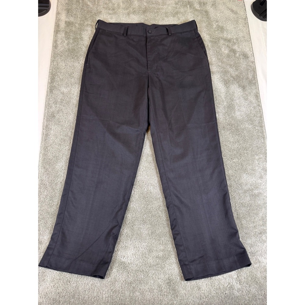 Pro Tour CoolPlay Mens Golf Pants 36x30 Gray Micro Check Performance Trousers